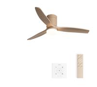 CREATE / WINDCALM M/Ventilador de techo ABS con luz arena con controlador y mando / 40W, Temporizador Ø132 cm, 6 velocidades, 3 temperaturas de luz, función verano-invierno