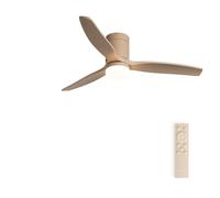 CREATE / WINDCALM M/Ventilador de techo ABS con luz arena con mando / 40W, Silencioso, Ø132 cm, 6 velocidades, 3 temperaturas de luz, temporizador, función verano-invierno