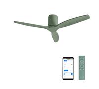 CREATE / WINDCALM M/Ventilador de techo ABS verde sage con Wifi y mando / 40W, Silencioso, Ø132 cm, 6 velocidades, temporizador, función verano-invierno