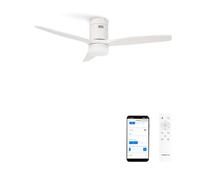 CREATE / WINDCALM NATURAL WOOD M/Ventilador de techo con luz blanco con Wifi y mando / 40W, Temporizador, Ø132 cm, 6 velocidades, 3 temperaturas de luz, función verano-invierno