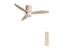 CREATE / WINDCALM S/Ventilador de techo ABS con luz arena con mando / 40W, Silencioso, Ø112 cm, 6 velocidades, 3 temperaturas de luz, temporizador, función verano-invierno