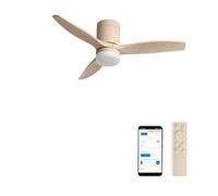 CREATE / WINDCALM S/Ventilador de techo ABS con luz arena con Wifi y mando / 40W, Silencioso, Ø112 cm, 6 velocidades, 3 temperaturas de luz, temporizador, función verano-invierno