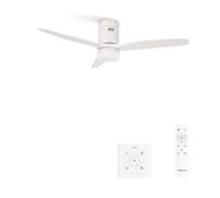 CREATE / WINDCALM S/Ventilador de techo ABS con luz blanco con controlador y mando / 40W, Silencioso, Ø112 cm, 6 velocidades, 3 temperaturas de luz, temporizador, función verano-invierno