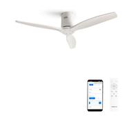 CREATE / WINDCALM/Ventilador de techo ABS blanco con Wifi y mando / 40W, Silencioso, Ø132 cm, 6 velocidades, temporizador, función verano-invierno