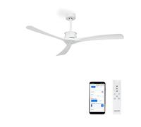 CREATE / WINDLARGE/Ventilador de techo blanco con Wifi y mando / 40W, XL, silencioso, 6 velocidades, Ø152 cm, temporizador, 2 alturas, función verano-invierno