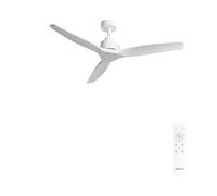 CREATE / WINDSTYLANCE M/Ventilador de techo ABS blanco con mando / 40W, Silencioso, Ø132 cm, 6 velocidades, temporizador, verano-invierno, doble altura, motor DC