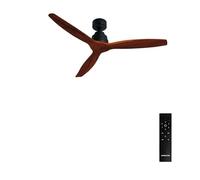 CREATE / WINDSTYLANCE NATURAL WOOD/Ventilador de techo negro aspas madera oscura con mando/ 40W, Silencioso, Ø132 cm, 6 velocidades, temporizador, verano-invierno, doble altura, motor DC