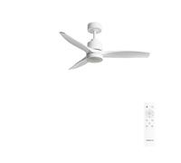 CREATE / WINDSTYLANCE S/Ventilador de techo ABS con luz blanco con mando / 40W, Silencioso, Ø112 cm, 6 velocidades, temporizador, verano-invierno, doble altura, motor DC