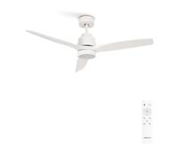 CREATE / WINDSTYLANCE S/Ventilador de techo con luz blanco con mando / 40W, Silencioso, Ø112 cm, 6 velocidades, temporizador, función verano-invierno, doble altura