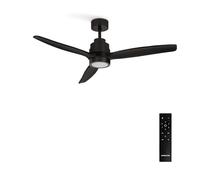 CREATE / WINDSTYLANCE S/Ventilador de techo con luz negro con mando / 40W, Silencioso, Ø112 cm, 6 velocidades, temporizador, función verano-invierno, doble altura
