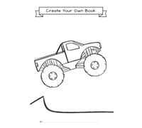 Create Your Own Book: Monster Truck Cover | Blank Book for Kids to Write and Draw a Story with Guided Planning Pages