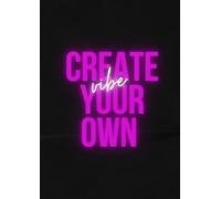 Create Your Own Vibe - Aesthetic Notebook A4 120 Pages Blank Unruled for Writing, Notes, college students & Daily Use