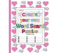Create Your Own Word Search Puzzles: 100 Blank Word Search Puzzle Templates Book for children who love a challenge.
