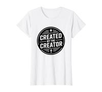 Created by The Creater Camiseta gráfica económica, Mujer, Blanco, S