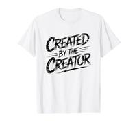 Created by The Creator Camiseta gráfica económica, Hombre, Blanco, S