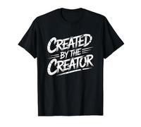 Created by The Creator Camiseta gráfica económica, Hombre, Negro, L