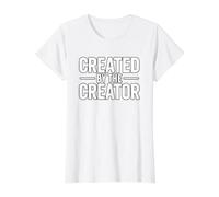 Created by The Creator Camiseta gráfica económica, Mujer, Blanco, M