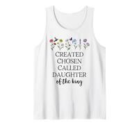 Created Chosen Called Daughter of King Bible Verse Christian Camiseta sin Mangas