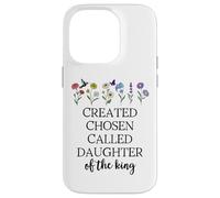 Created Chosen Called Daughter of King Bible Verse Christian Carcasa para iPhone 14 Pro