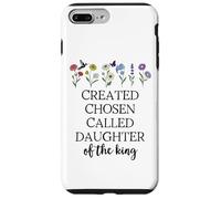 Created Chosen Called Daughter of King Bible Verse Christian Carcasa para iPhone 7 Plus/8 Plus