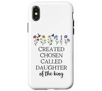Created Chosen Called Daughter of King Bible Verse Christian Carcasa para iPhone X/XS