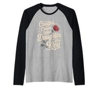 Created Chosen Called Daughter of King Christian Jesus God Camiseta Manga Raglan