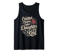 Created Chosen Called Daughter of King Christian Jesus God Camiseta sin Mangas