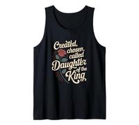 Created Chosen Called Daughter of King Christian Jesus God Camiseta sin Mangas