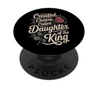 Created Chosen Called Daughter of King Christian Jesus God PopSockets PopGrip Adhesivo
