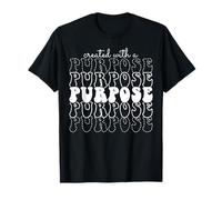 Created with A Purpose Ephesians 2:10 Groovey Christian Camiseta