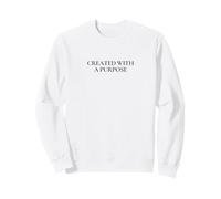Created with A Purpose - Trendy Minimalist Christian White Sudadera