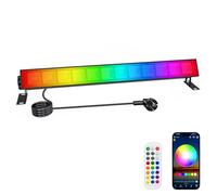 CREATESTAR Foco Led RGB Exterior 30W, Barra LED RGB Proyector con APP Bluetooth y 2.4G Control Remoto, Temporizador y Función de Memoria,IP66 Impermeable Foco LED para Bar Fiestas Jardín
