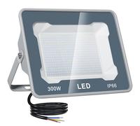 CREATESTAR Focos LED Exterior 300W, Proyector LED Exterior IP66 Impermeable 30000 lúmenes foco exterior de Floodlight foco blanco frío de 6500K, luz de inundación para garaje patio jardín almacén