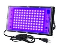 CREATESTAR Luz Negra Ultravioleta, 100W Foco de luz negra LED, Luz UV impermeable IP65, luces negras para Bar Discoteca, fiesta luminosa, Pinta Corporal, iluminación de escenario, Halloween