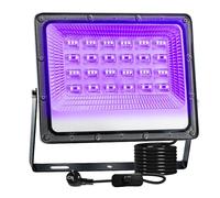 CREATESTAR Luz Negra Ultravioleta, 50W Foco de luz negra LED impermeable IP66 Luz UV, luces negras para iluminación de escenario, Bar Discoteca, fiesta luminosa, Halloween, Pinta Corporal
