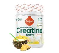Creatina Creapure Monohidrato en Polvo | 320G | Sabor Piña Colada | Aumento de Masa Muscular y Resistencia | Gran Solubilidad | 100% Vegana | Torafood