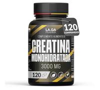 Creatina Monohidratada 120 Comprimidos con 3000mg de Creatin Pura. Creatine para Aumentar la Masa Muscular, Fuerza y Resistencia Física. Mejora el rendimiento físico. 100% vegana y Sin OGM