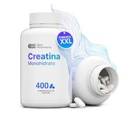 Creatina Monohidratada 3000 mg - 400 comp (3-4 meses) | Mejora Fuerza, Masa Muscular, Resistencia, Recuperación, Energía y Agilidad Mental | Vegano, Sin Gluten, No OGM | Para Hombre y Mujer