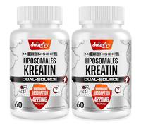 Creatina Monohidratada 4220 mg - Alta Dosis - 100% Monohidrato de Creatina Micronizada Pura - 15X Absorción Más Rápida con Creatina HCL - Fortalece la Fuerza Muscular - 60 Unidades (Paquete de 2)