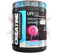 Creatina Monohidratada Creapure Life Pro - Creatina Micronizada Pura, Hasta 83 Tomas - Sin Gluten, Para Fuerza, Energía y Recuperación Muscular - Calidad Alemana (250g, Lollipop)