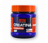 Creatina monohidratada - Creapure - Competition - Mega Plus - en polvo - Sabor neutro - batido proteinas - Sin aditivos - Vegana - Para mejorar el Rendimiento y la Fuerza Muscular - 300 gr.