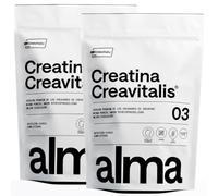 Creatina Monohidratada Creavitalis® ALMA 300 g | Creatina Creapure® Monohidrato en Polvo 99,9% Pureza Premium | Vegana, Sin Gluten ni Lactosa | 100 Dosis Disolución Instantánea | Fabricada en Alemania
