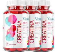Creatina Monohidratada en Gominolas 3000 mg | Gummies de Creatina Sin Azúcar | Sabor Fresa Ácida | Mejora Fuerza y Rendimiento (180 Cápsulas)