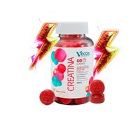 Creatina Monohidratada en Gominolas 3000 mg | Gummies de Creatina Sin Azúcar | Sabor Fresa Ácida | Mejora Fuerza y Rendimiento