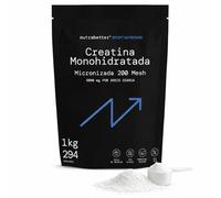 Creatina Monohidratada en Polvo 1kg/294 Dosis - 200 MESH, 100% Monohidrato de Creatina Micronizada - Sin Sabor, Vegana, Sin Estearato de Magnesio, Cuchara Incluída - nutrabetter®