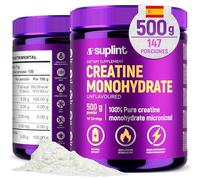 Creatina Monohidratada en Polvo 500 g - Creatina Pura - 147 Porciones | Creatina Micronizada - 3,4 g de Creatina Monohidrato al Día - Vegana y Sin OGM - para Fuerza, Músculos y Recuperación