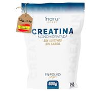 Creatina Monohidratada en polvo 500g / 146 dosis - 100% Creatina Monohidrato Micronizada - Pura - Sin aditivos - Sin Sabor - Vegana - SIN GLUTEN - Incluye dosificador - Alta solubilidad