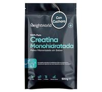 Creatina Monohidratada en Polvo 500g - Cuchara Incluida, Pura de 200 Mesh, Sin Aditivos, 100% Monohidrato de Creatina Micronizada para 165 Días - Sin Sabor, Vegana, Sin Gluten ni OGM