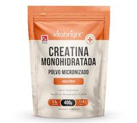 Creatina Monohidratada en Polvo Micronizado | Bolsa de 400 g | 114 Raciones | Creatina Monohidrato Polvo Ultrafino 200 Mesh de Fácil Disolución (No en Gominolas) | Vegana | Vitabright Creatine