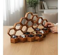 Creation India Craft - Caja de reloj de madera vintage para relojes, caja de almacenamiento y organizador, caja de joyería para mujer (10 ranuras)